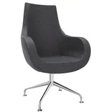 FM Helmets fm Sessel Pirum anthrazit chrom Stoff, 1 St.