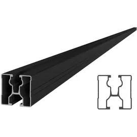 sl rack Modultragschiene 40x40 mm 4750 mm schwarz eloxiert