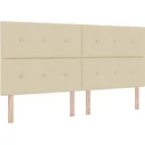 vidaXL Höhenverstellbares Kopfteil mit Kopfteil Creme 200 cm Stoff - Creme