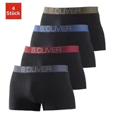 S.Oliver Boxer »Boxershorts für Herren« Packung, 4 Stk. tlg., mit kontrastfarbenem Webbund, bunt