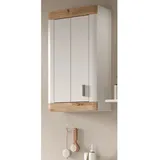 inn.furn Hängeschrank Weiß Eiche 45 cm mit Soft-Close Sopela