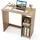 Costway Kleiner Schreibtisch, Computertisch mit 2 Fächern, PC-Tisch, Bürotisch für kleine Räume, 80 x 40 x 74 cm, Natur
