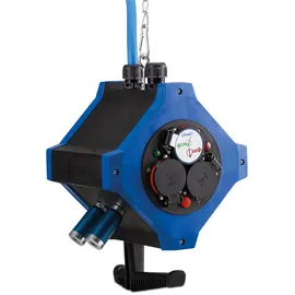 Hedi Hängeverteiler e.STATION, Kombiausführung Energie/Druckluft, 3G1,5, IP44, mit Sicherheitskupplungen