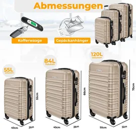 Kesser Koffer-Set 3-tlg. beige