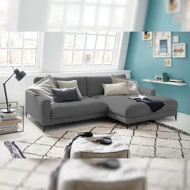 KAWOLA Ecksofa Cara Cord Recamiere rechts grau