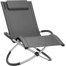 Tectake Sonnenliege 150 x 73 x 75 cm Grau