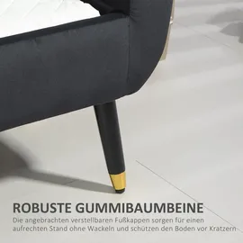 Homcom Sitzbank mit Stauraum Armlehnen Polsterbank mit Samtoptik, Sitztruhe mit Holzbeine, Truhenbank für Wohnzimmer Schlafzimmer Flur 107 x 42 x 65 cm, Esszimmer, Bänke, Sitzbänke