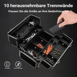 Wiltec Alu Transportkoffer mit 2 Schlüsseln schwarz