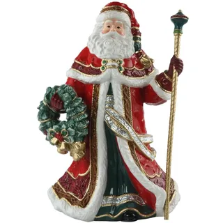 GOEBEL Santa mit Kranz und Stab 33 cm Bunt
