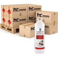 Höfer Chemie 540 x 1 L FLAMBIOL® Bioethanol Hochrein 100 % in Flaschen für Edelstahl-Tisch-Ka...