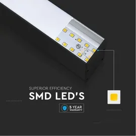 V-Tac Slim Linear Lights 1 119 cm schwarz