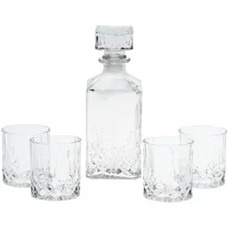 WellHome - Set aus 900 ml Kristallkaraffe und passenden 230 ml Gläsern