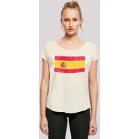 F4NT4STIC Long Cut T-Shirt Spain Spanien Flagge distressed in