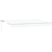 VidaXL Einziehbare Markise Weiß 400 x 200 cm Polyester,