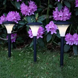 Best Season Solarleuchte schwarz 37,5 x 11 cm 3er Set