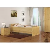 Erst-Holz®Seniorenbett 120 x 200 Kiefer Massiv ohne Lattenrost