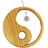 Mitienda Fensterdeko Holz Yin Yang Fensterschmuck mit Kristall, Geschenkidee, Holzdeko, Sonnenfänger, Weihnachtsdeko