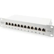 Digitus DN-91612S-EA-G Patchpanel 12-Port 1HE 10 Zoll geschirmt Grau