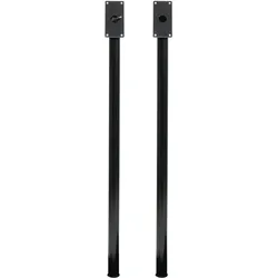 Securit® Pfosten aus Edelstahl mit schwarzer Hammerschlaglackierung, 2er Set, Kabel inkludiert 112x6x6cm | 5kg