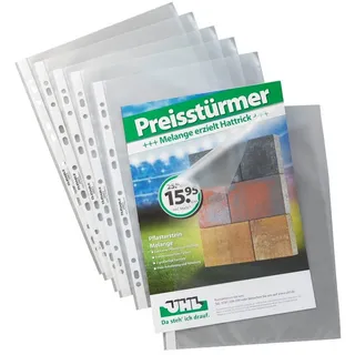 Durable Prospekthüllen DIN A4 transparent genarbt 0,06 mm