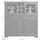 Innostyle Highboard 2 Glas-/Holztüren 8 offene Fächer 0 x 0 x 0 cm Grau