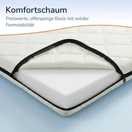 MSS e.K. Komfortschaum Matratzentopper 140 x 190 cm weiß