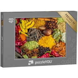 puzzleYOU Puzzle Verschiedene Gewürze, Paprika und Kräuter, 48 Puzzleteile, puzzleYOU-Kollektionen Gewürze