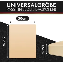 Pizza Divertimento Pizzastein Ø 38 cm Cordierit beige