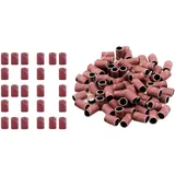 Jaimela #80 Schleifkappen Schleifhülsen[100 Stück], Schleifwalze, Nagelfräser Aufsatz für Maniküre Pediküre Nageldesign Nagelkunst Nagelpflege