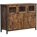 VASAGLE LSC099B01 100 x 75 x 35 cm vintagebraun/schwarz