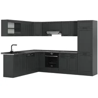 Vicco Winkelküche R-Line L-Form 227 x 287 cm Anthrazit
