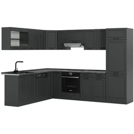 Vicco Winkelküche R-Line L-Form 227 x 287 cm Anthrazit