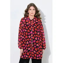 MIAMODA Longbluse rot / schwarz 50
