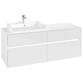 Villeroy & Boch Waschtischunterschrank Collaro C085B0, 1400x548x500mm, mit Beleuchtung C085B0DH