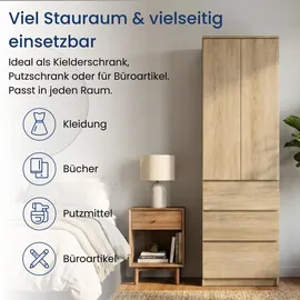 home collective Kleiderschrank 50 x 40 x 180 cm Beige