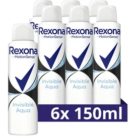 Rexona MotionSense Invisible Aqua Spray 6 x 150 ml