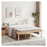 furnicato Bett Seniorenbett aus massivem Kiefernholz 195,5x140,5x70,5 cm naturfarben (1-tlg), Pflegebett mit hohem Kopfteil sowie integriertem Stauraum im Unterbau braun 140.5 cm x 195.5 cm x 70.5 cm