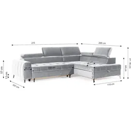 Fun Möbel Ecksofa Schlafsofa Agnesa In Salvador