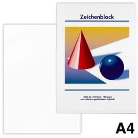 kompatible Ware Zeichenblock DIN A4 20 Blatt Weiß