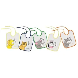 Playshoes 507145 - Binde-Lätzchen 5er Pack Tiermotive