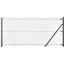 Floraworld Maschendraht-Zaun 15 x 1 m Moosgrün/Stahl