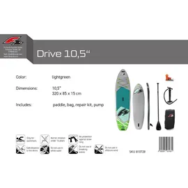 F2 SUP Board Drive 320 x 10,5 x 0,11 m Grau