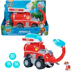 Spin Master - PAW Patrol Jungle Pups - Großes Elefanten-Fahrzeug mit Wasser-Abwurf (Deluxe) und Marshall Hero Pups Figur