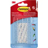 3M Command Dekorative Haken Streifen Transparent 17026CLR, farblos, Mini