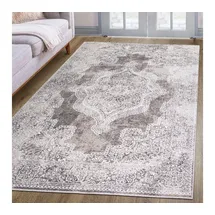oKu-Tex Victoria Kurzflorteppich 160 x 230 cm Beige/Weiß
