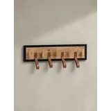 KADIMA DESIGN Wandgarderobe Mango Massivholz Braun