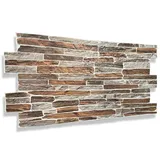 IKHEMalarka 3D Wandpaneel PVC 3D Paneele Stein Optik Wandverkleidung, BxL: 48,00x90,00 cm, 0,40 qm, 0,4m2 - 1 Stück Wasserdicht und flexibel! beige