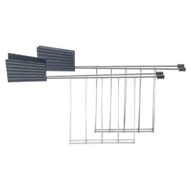 Alessi Design Set Bestehend aus Zwei Toasterzangen MDL08RA Grau