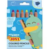 Jovi MY FIRST 6 extra dicke 4in1 Holzbuntstiften, 6er Set