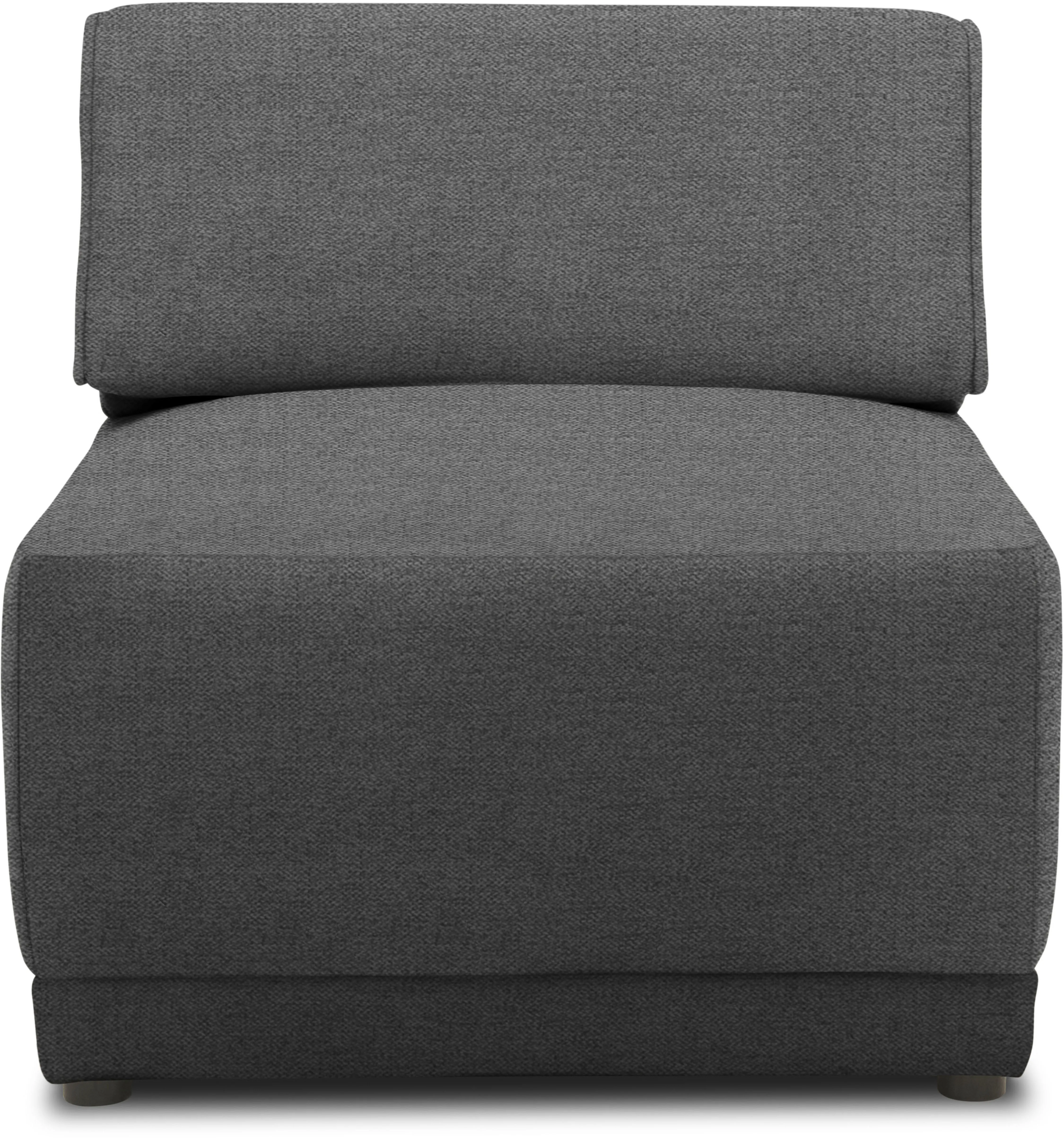 Sofaelement DOMO COLLECTION "800007" Polsterelemente Gr. Feinstruktur, Mit Rückenkissen, grau Rückenkissen aufstellbar, unendlich erweiterbar